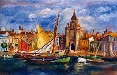 Renoir - Hamnen i La Rochelle (1896)